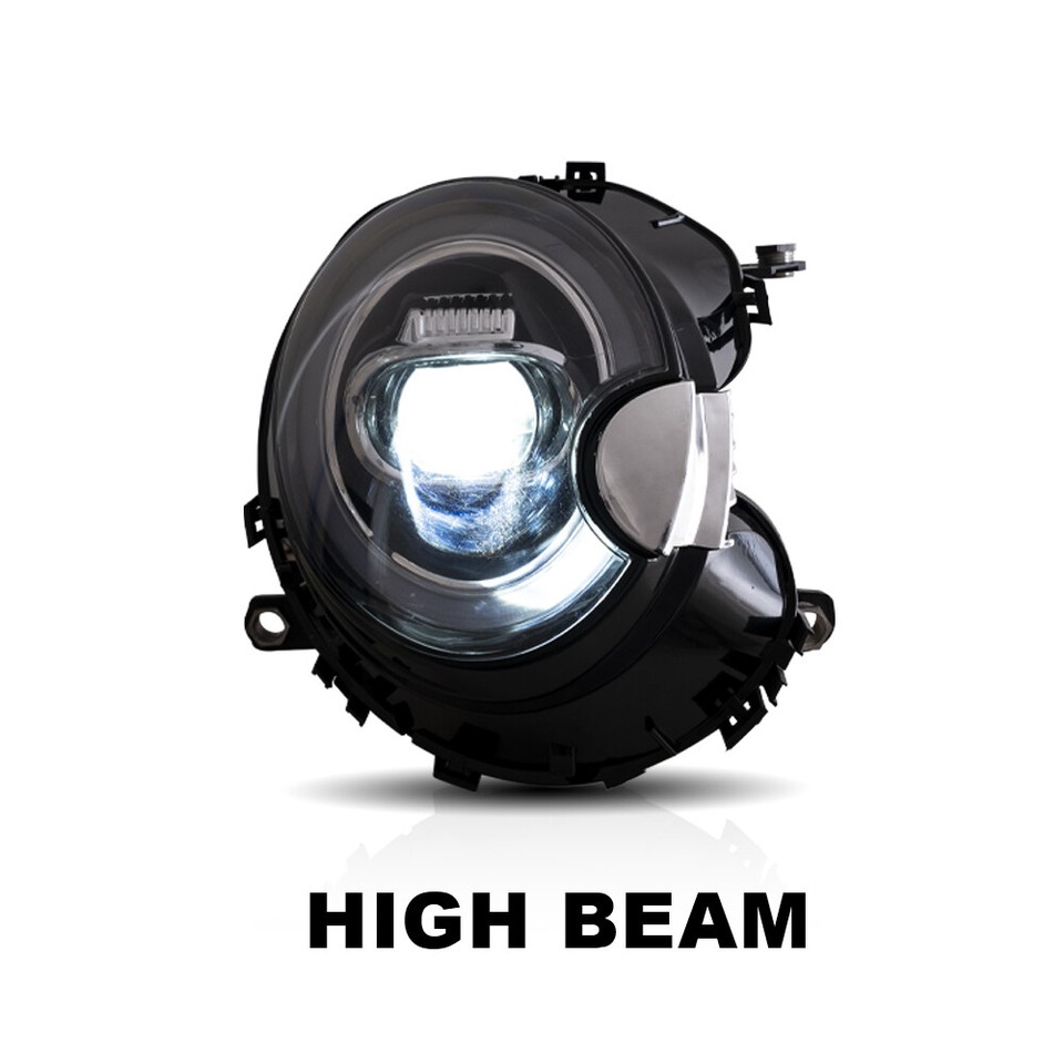 Pair LED DRL F56 Style Headlights Sequential For Mini Cooper R55 R56 ...