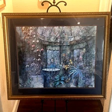 Giuseppe Giorgi Original Floral Serigraph Signed Framed Matted 36 X 31