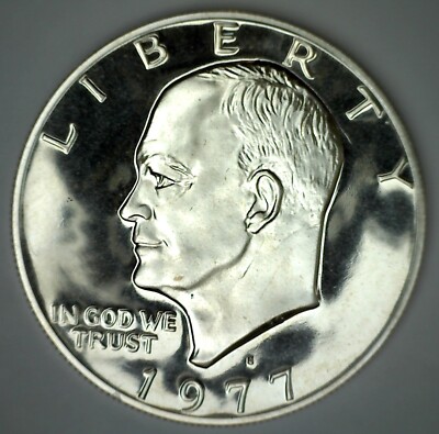 1977 S Eisenhower Dollar PROOF Clad Ike $1 1977 S US Mint Coin MADE IN ...