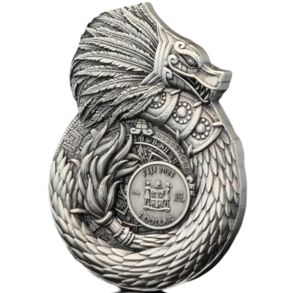 Aztec Mayan Dragon DRAGONS OF THE WORLD 2025 $1 1oz Silver Coin