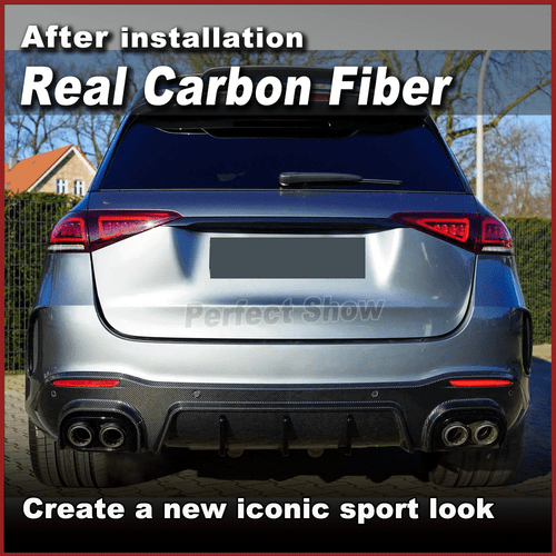 Carbon Heckdiffusor Diffusor Auspuffblen Lippe Für Benz V167 GLE63 AMG 2021-2024 - Picture 3 of 17