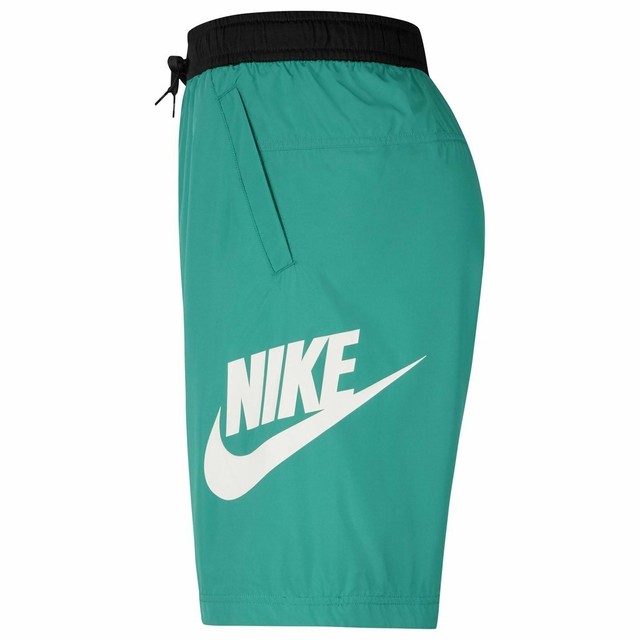 nike green woven shorts