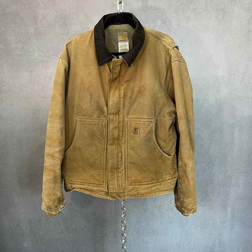 Carhartt thrashed tan fleece lined