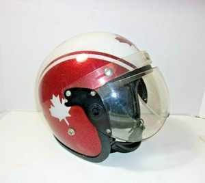 Vintage 1970's Red Sparkle Metal Flake Glitter Canada Leaf ...