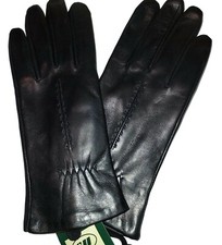 Women's Soft Lambskin Leather Leather Gloves, Medium, Black