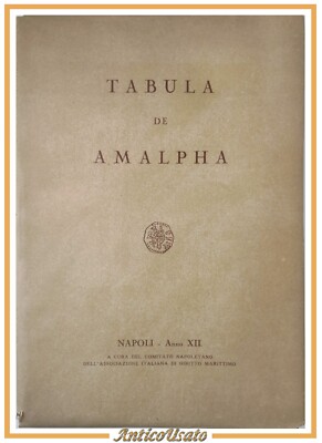 TABULA DE AMALPHA Verein Seerecht 1934 Buch limitierte Auflage