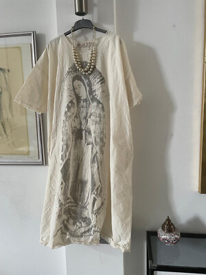 Magnolia Perl Mode ais Texas unglaubliches Kleid one size Ecru Beige neu