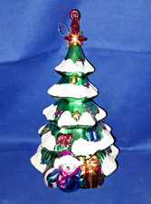 LARGE CHRISTMAS TREE CHRISTMAS ORNAMENT SHATTER PROOF 9.50" VERY NICE