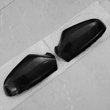 Pair Gloss Black Side Door Wing Mirror Cover Cap For VAUXHALL ASTRA H 2004-2009