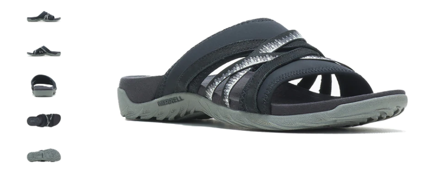 Sandali neri comfort Merrell Terran 3 Cush Slide donna taglie 5 11 NUOVI!!!!