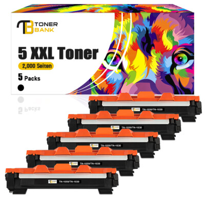 1-5 Super-XL Toner Kompatibel für Brother TN-1050 HL-1110 DCP-1510 1512 MFC-1810