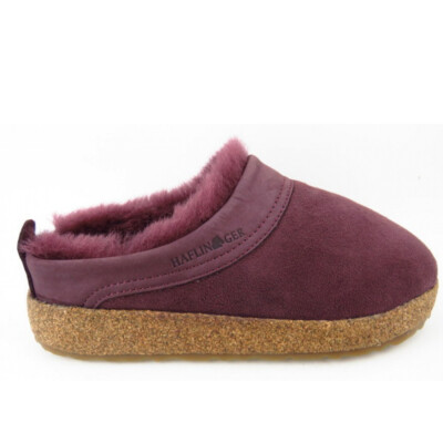 Haflinger Snowbird aubergine Damen Hausschuh in Violett