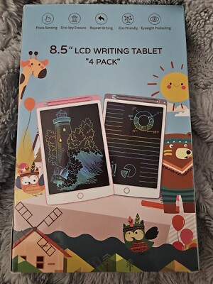 4 Pack LCD Writing Tablet for Kids, 8.5 Inch Colorful Doodle Board Drawing Table
