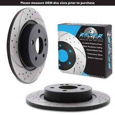 REAR DRILLED GROOVED SOLID 295mm BRAKE DISCS MERCEDES BENZ A CLASS A200 1.3 18+