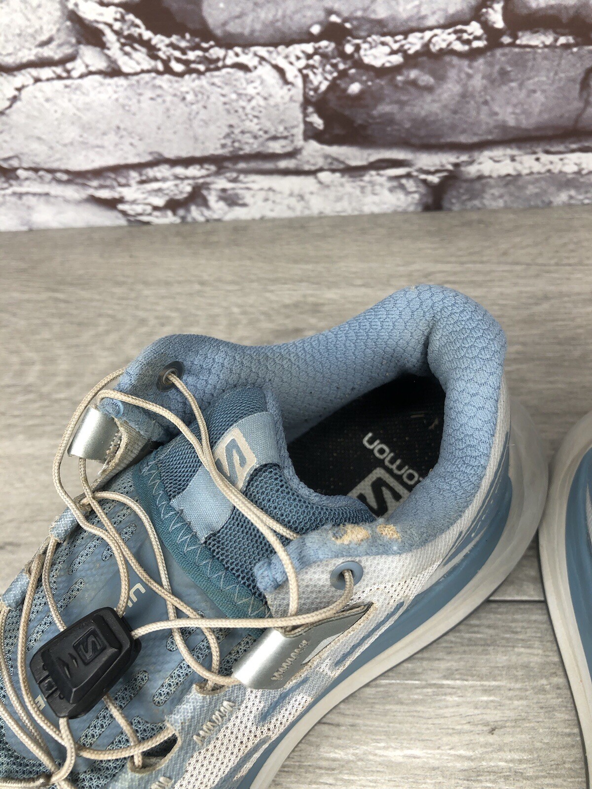 Scarpe da corsa Salomon Ultra Glide Bluestone Pearl Mesh stringate donna 36EU 5M US