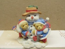 Cherished Teddies 352950 FRANK HELEN Snow One Like You Boy Girl Snowman 1998