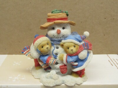 Cherished Teddies 352950 FRANK & HELEN Snow One Like You Boy Girl Snowman 1998