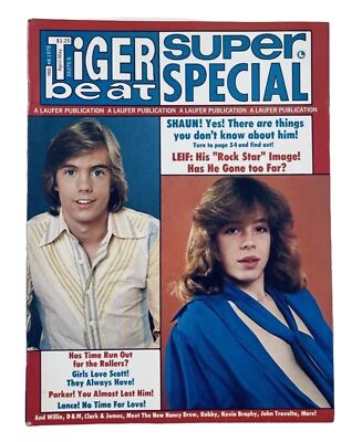 Tiger Beat Super Special 1978 #18 Shaun Cassidy Leif Garret w Poster No Label