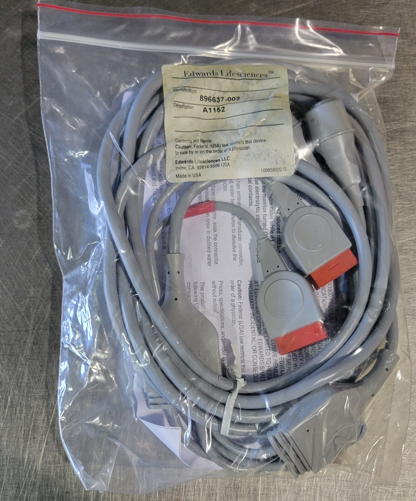 New Edwards Lifesciences PX1800 Truwave Reusable Cable REF # 896637002 ...