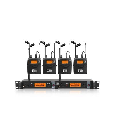 XTUGA RW2080 Rocket Audio Whole Metal Wireless in Ear Monitor System 2 Channe...