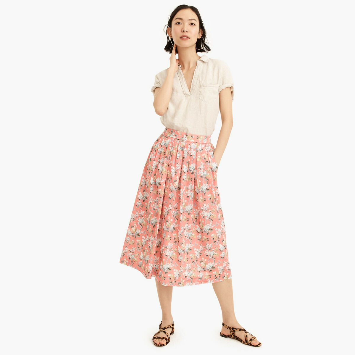 NWT J.Crew Pleated Midi Skirt in Liberty Josephine Floral NWT J.Crew Pleated Midi Skirt in Liberty Josephine Floral