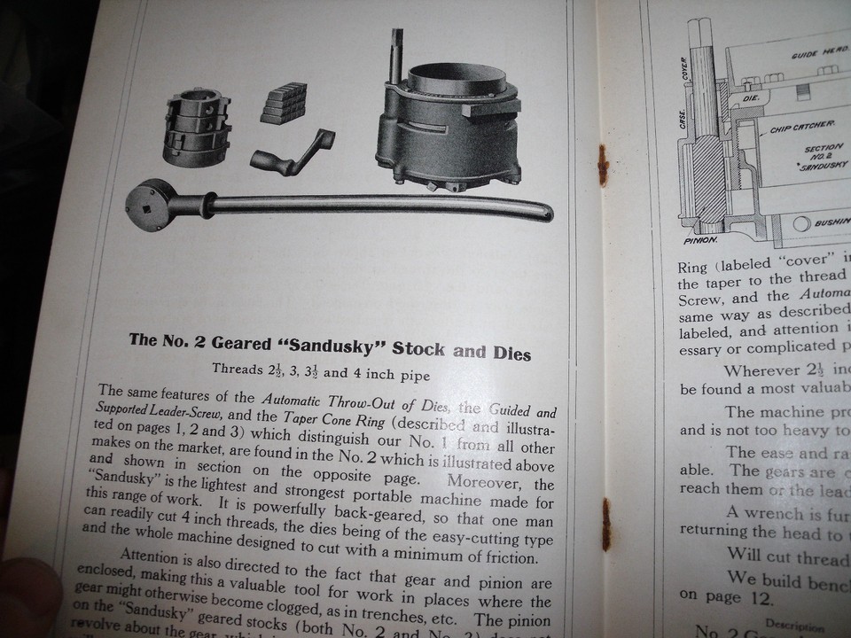 Sandusky Stocks & Dies Catalog 1919 Modern Machinery Co eBay