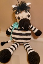 Zebra Franz, Plüschtier, Handarbeit, gehäkelt