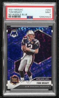 2021 Panini Mosaic Super Bowl MVPs No Huddle Blue Prizm 11/75 Tom Brady 04cw