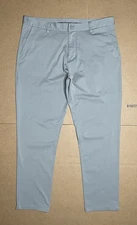 Rhone Men's 35x29 Commuter Slim 5 Pocket Golf Pants Gray Stretch