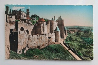 Alte Postkarte - Ensemble de la Porte d'Aude Carcassonne Frankreich 