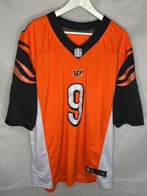 NFL Cincinnati Bengals Trikot Herren XXL Orange Nike Joe Burrow 9 On Field