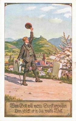 HEY Paul (1867-1952) Kuenstlerkarte Nr. 8 Wem Gott will rechte Gunst erweisen 