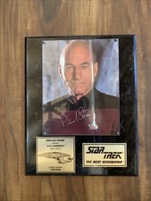 Targa firmata Patrick Stewart Capitano Picard Star Trek edizione limitata 1789/2500