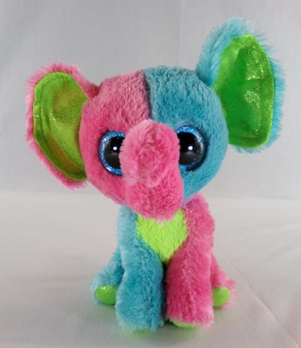 Ty Beanie Boos Elfie the Elephant 7" 2016 Plush Stuffed Animal Pink Blue Justice - Picture 4 of 12