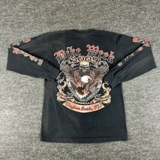 Vintage Bike Week Shirt Mens Black S Daytona Beach Old English LS Biker Tee 2009