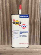 RARE..VINTAGE..NOS..SUNOCO / DX HOUSEHOLD Oil CAN..NEVER OPENED !!