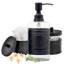 Adorable 3 Piece Modern Farmhouse Bathroom Accessory Set for Sink/Vanity - Ma...