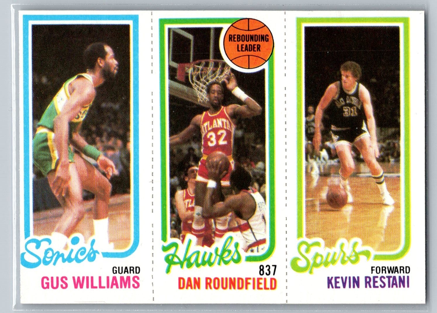 1980-81 Topps # 211 20 233 Kevin Restani Dan Roundfield Gus Williams