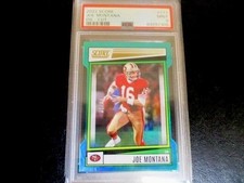 2022 Score Joe Montana Die-Cut Green 9/10 PSA 9 POP 2, 0 Higher