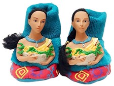 Disney Kids Pocahontas Bedroom Slippers Shoes, Size 5-6 Small Toodler Vtg 1990s