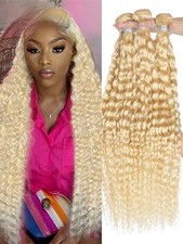 Deep Wave Weaving Raw Hair Bundles 30 32 Inches Curly Human Hair Bundles 100 
