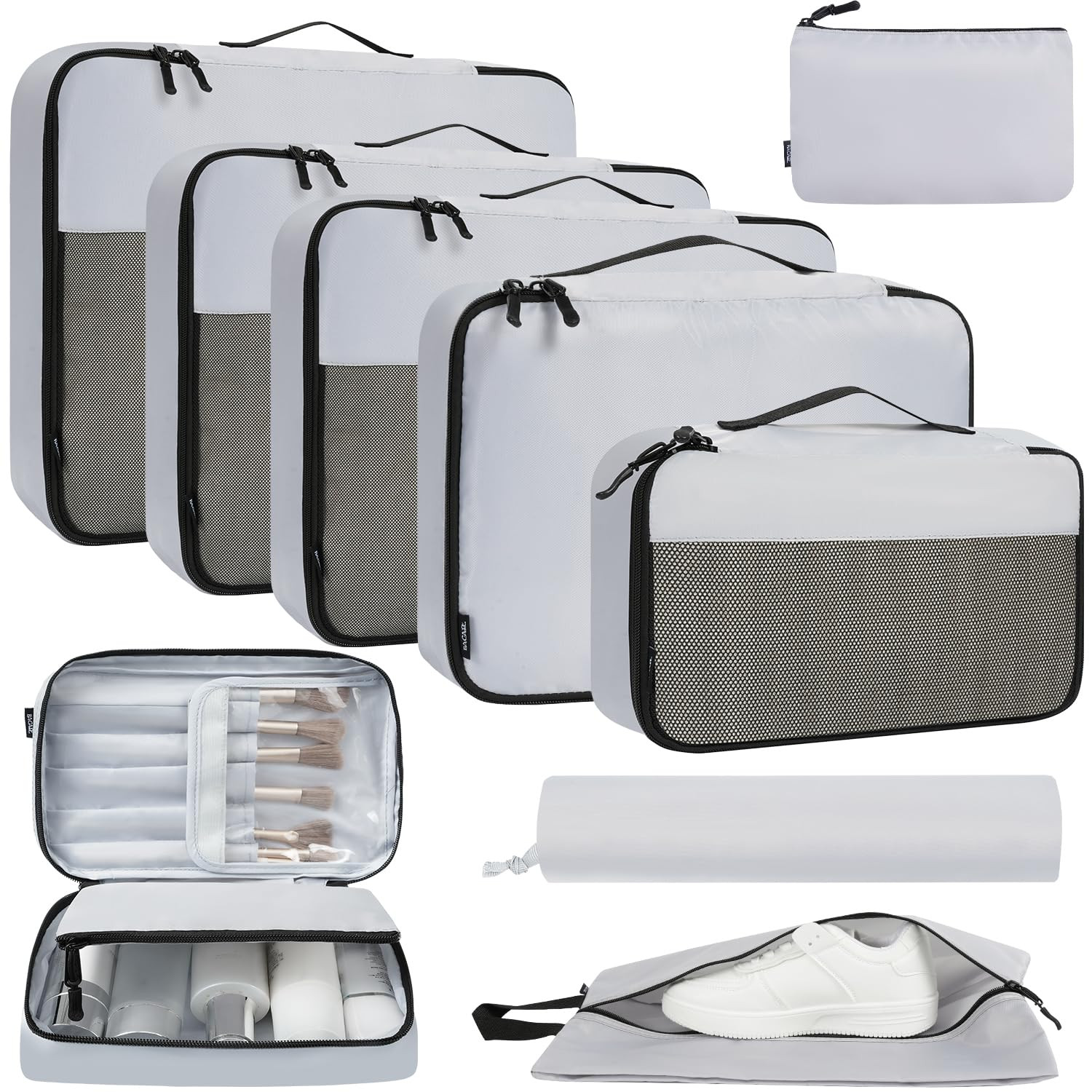 8-9 Set Packing Cubes for Luggage Travel Organizer Suitcase Storage-image