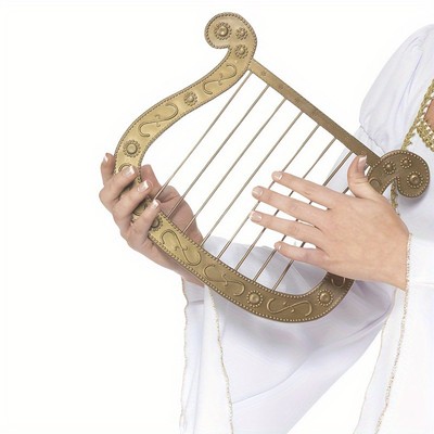 Enhance Your for costume with a Decorative Plastic Harp Perfect