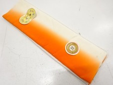 7660148: JAPANESE KIMONO / ANTIQUE CLOTH FOR HAKKAKE / SILK / BOKASHI