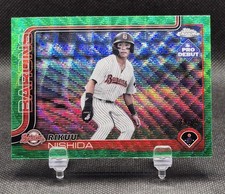 2025 Topps Pro Debut Chrome Rikuu Nishida #PDC-86 Green Wave Refractor /99 (B)