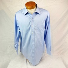Brooks Brothers Shirt Mens 17-33 Light Blue Classic Fit Non Iron Supima