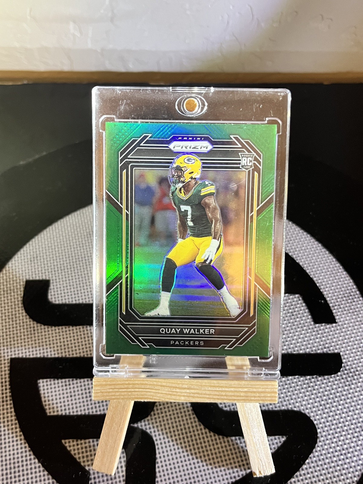 QUAY WALKER rookie card 2022 Panini Prizm GREEN PRIZM RC #373: Packers