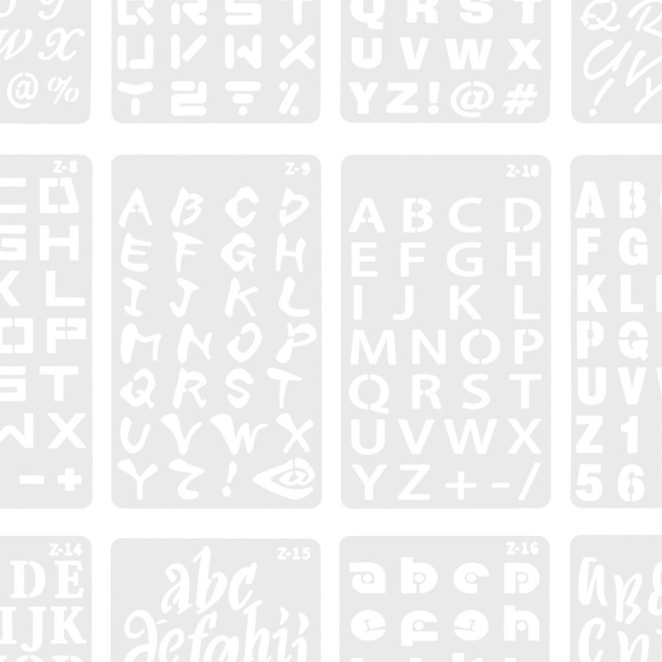 20 Pcs Letter Template Alphabet Drawing Templates Art Craft Stencils ...