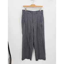Everlane Way-High Drape Pleated trouser Pant sz 6S graphite/charcoal grey