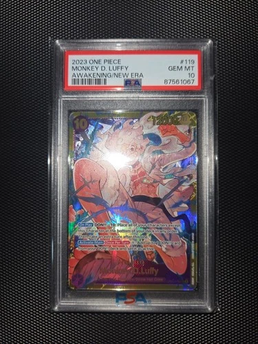 Monkey D. Luffy OP05-119 SEC PSA 10 One Piece Card Game Awakening Of The New Era